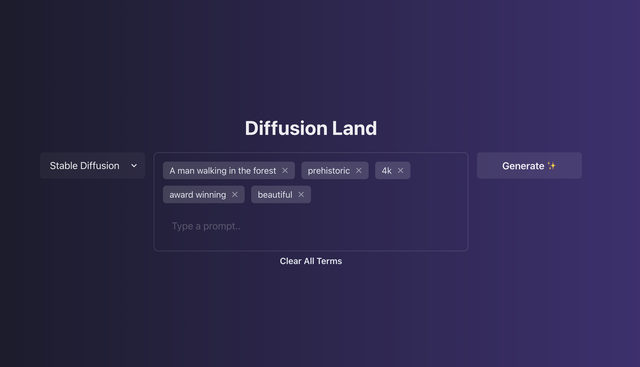 Diffusion Land AI logo